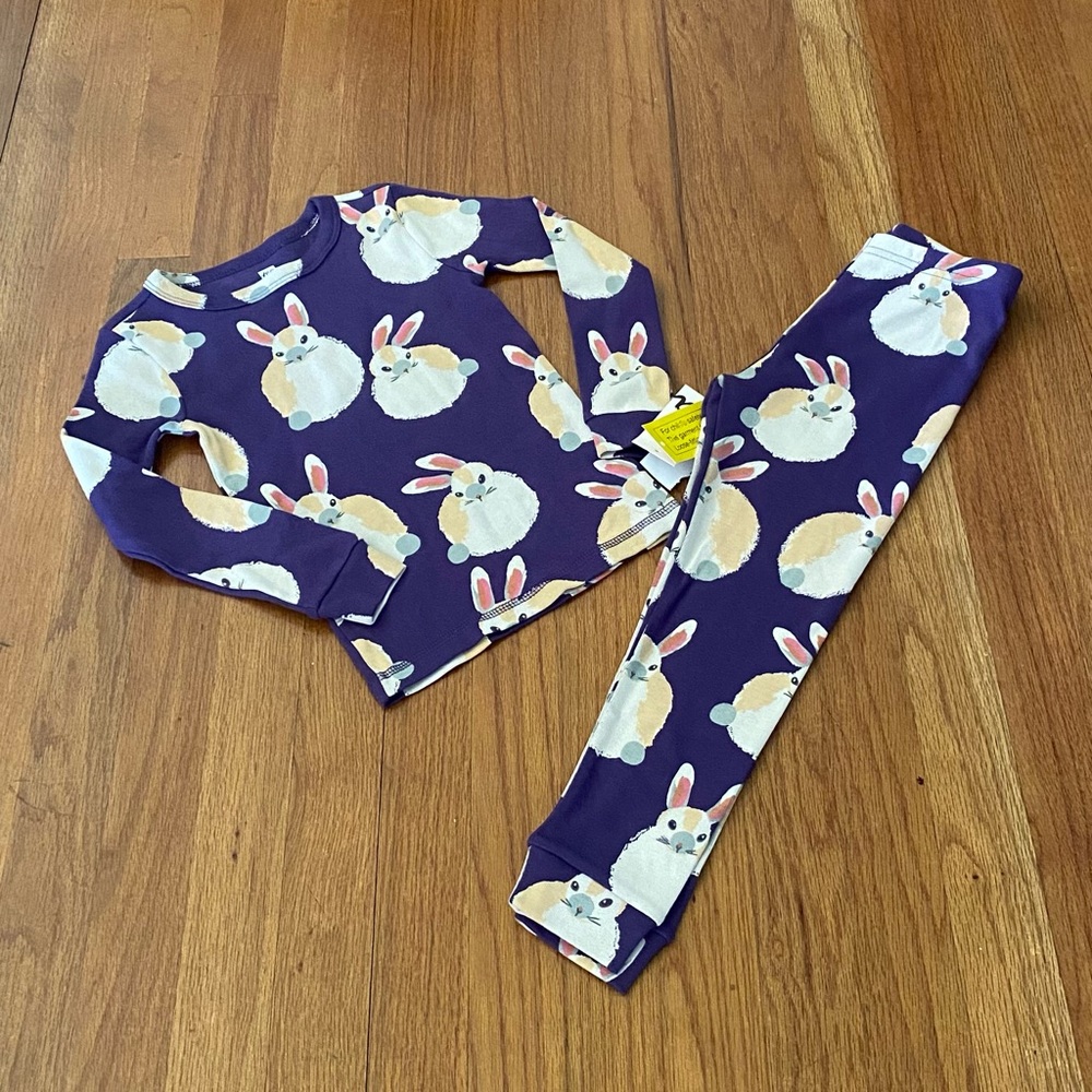 Tea Collection Purple Bunny Pajama Set